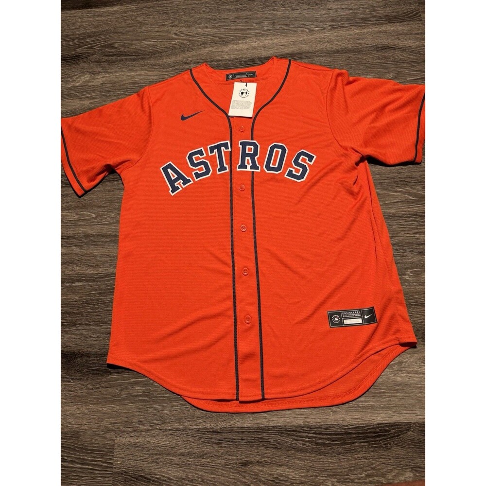 Nike Houston Astros MLB Baseball Jersey Mens Large Orange Brand New NWT